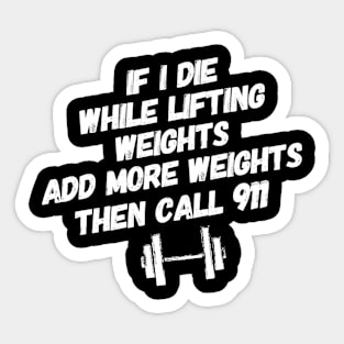 Funny Weightlifting Bodybuilder Gym Workout Exercise Fitness Sticker